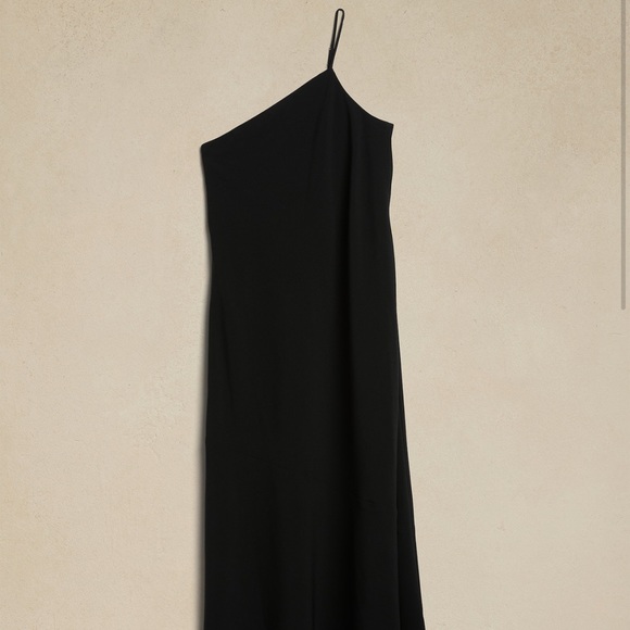 Banana Republic Asymmetrical Flounce Maxi Dress 4 petite 4p - Picture 4 of 13